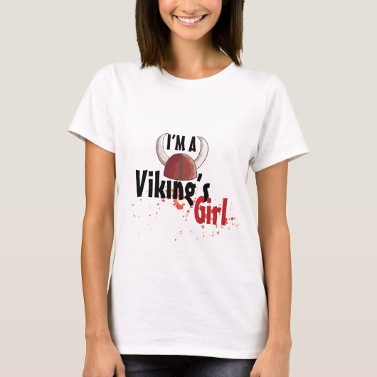 私はバイキングの女の子です Tシャツ (正面)