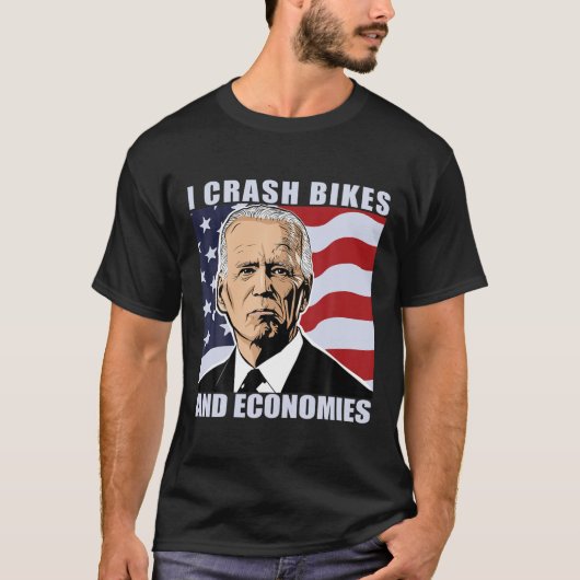 私はバイクと経済を崩壊させる Tシャツ (正面)
