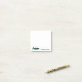 私はバイクに乗りたい – ミニクーパー – 緑 ポストイット (デスク上)