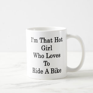 私はバイクに乗ることを愛するその熱い女の子です コーヒーマグカップ