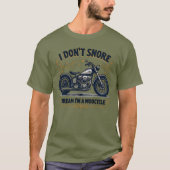 私はバイクのメンズの夢を見て泣かないおもしろい Tシャツ (正面)