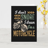 私はバイクの夢を見て、いびきはしない カード (黄色い花)