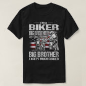 私はバイクもしくは自転車に乗る人の兄で普通の兄 Tシャツ (デザイン正面)