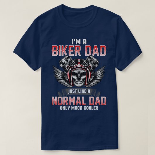 私はバイクもしくは自転車に乗る人パパちょうど通常のパパの多くのCo Tシャツ (デザイン正面)