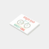 私はバイクもしくは自転車に乗る人パパファーザーズクールデイWheely Bicycle Bi ポストイット (アングル)