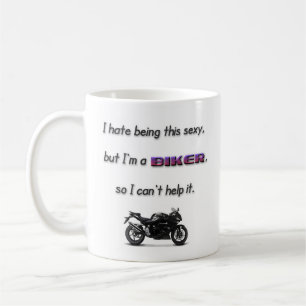 「私はバイクもしくは自転車に乗る人」のコーヒー・マグです コーヒーマグカップ