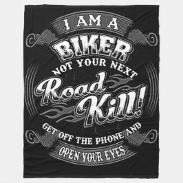 私はバイクもしくは自転車に乗る人 フリースブランケット