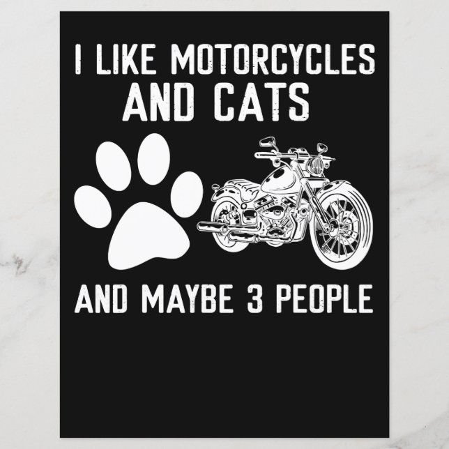 私はバイクや猫のアートおもしろいギフトが好きだ (正面)