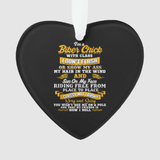 私はバイク好きのバイクもしくは自転車に乗る人に贈るギフトだ オーナメント