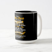 私はバイク好きのバイクもしくは自転車に乗る人に贈るギフトだ ツートーンマグカップ (正面右)