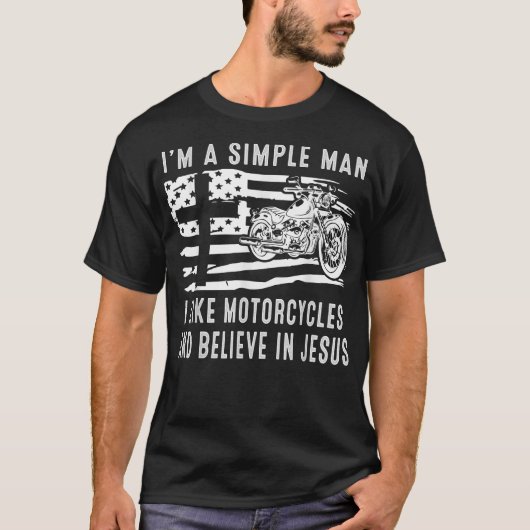 私はバイシンプルクが好きなの男信じです Tシャツ (正面)