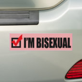 私はバイセクシャルです - (2).png バンパーステッカー (車上)