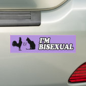 私はバイセクシャルです -.png バンパーステッカー (車上)