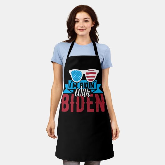 私はバイデン氏に夢中だ エプロン (着用した状態)