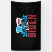 私はバイデン氏に夢中だ 横断幕 (縦)