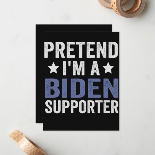 私はバイデン氏のサポーターの面白いハロウィーンギフトであるフリ ノートカード (正面/裏面インサイチュ)