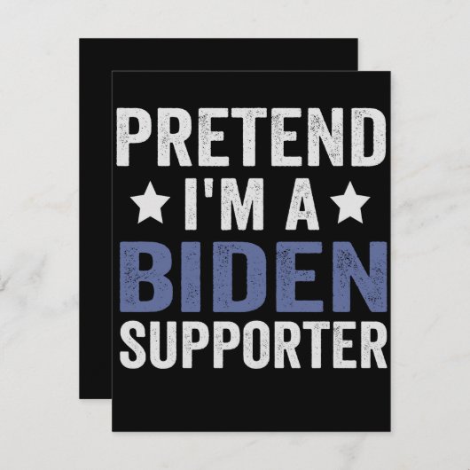 私はバイデン氏のサポーターの面白いハロウィーンギフトであるフリ ノートカード (正面/裏面)
