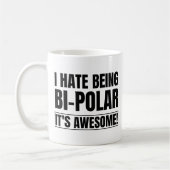 私はバイポーラそのカニエ西素晴らし級を嫌う コーヒーマグカップ (左)