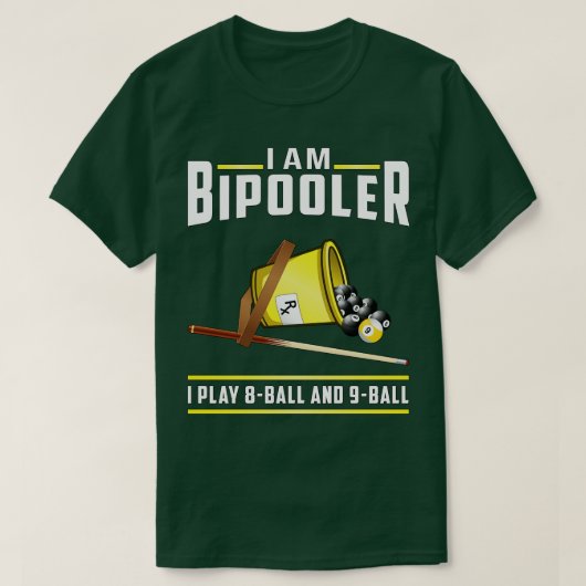 私はバイポーラ遊ーI8ボール9ボール Tシャツ (デザイン正面)