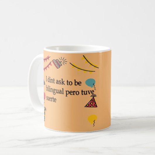 私はバイリンガルだ!お前の超能力は何だ? コーヒーマグカップ (正面左)