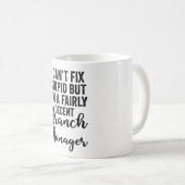 私はバカを直せない私はまともな支店長だ コーヒーマグカップ (正面右)