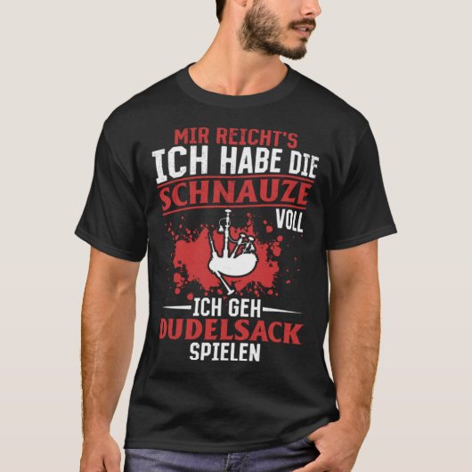 私はバグパイプ遊の選手のbagpに行く tシャツ (正面)