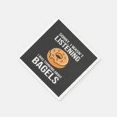 私はバゲルス考えユダヤのハヌカーについて スタンダードカクテルナプキン (角)