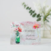 私はバジェットパステルエレガントフローラ移動 案内ポストカード (スタンド正面)