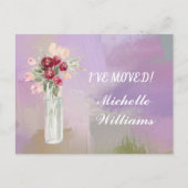 私はバジェット水の色を移動したピンクのフローラ 案内ポストカード (正面)