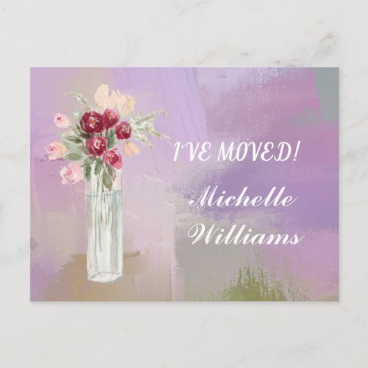 私はバジェット水の色を移動したピンクのフローラ 案内ポストカード (正面)