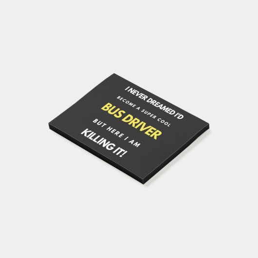 私はバスの運転手になるとは夢にも思わすごいせカッコいいなかった ポストイット (アングル)