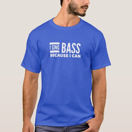 私はバスを歌うことができるので Tシャツ (正面)