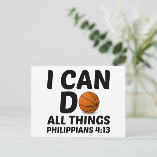 私はバスケでできることなら何でもできる ポストカード (スタンド正面)