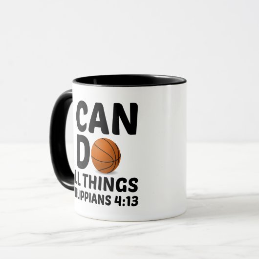 私はバスケでできることなら何でもできる マグカップ (正面左)
