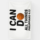 私はバスケでできることなら何でもできる 横断幕 (縦)