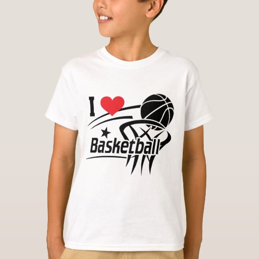 私はバスケットボールが大好き Tシャツ (正面)