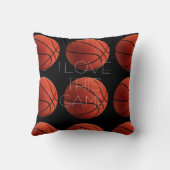 私はバスケットボールのクローズアップが大好き クッション (裏面)