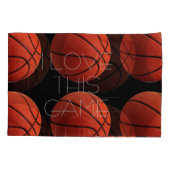 私はバスケットボールのクローズアップが大好き 枕カバー (裏面)