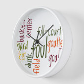 私はバスケットボールの試合が大好きだ。思いやりを持って 壁時計 (傾斜)