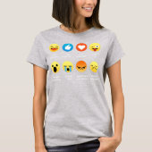 私はバスケットボールのEmojiの顔文字のグラフィックのTシャツを愛します Tシャツ (正面)