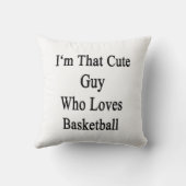 私はバスケットボールを愛するそのかわいい人です クッション (裏面)