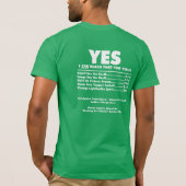 "私はバスケットボールを遊びません。 頼むことをありがとう。" Tシャツ (裏面)