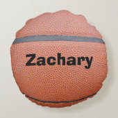 私はバスケットボールパーソナライズされたの名前の丸い枕が大好き ラウンドクッション (裏面)