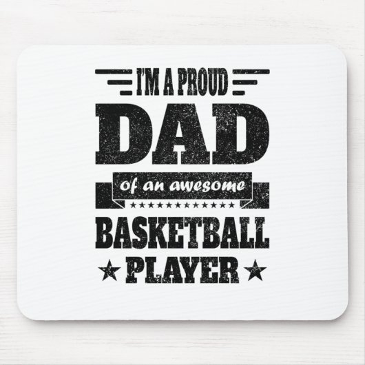 私はバスケットボール誇りを持った選手の素晴らしパパだ マウスパッド (正面)