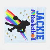 私はバスケッパーソナライズされたトボールフリースブランケットが大好き フリースブランケット (正面(横))