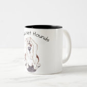 私はバスセット·ハウンドが大好きな2つの音クラシック·マグ ツートーンマグカップ (正面右)