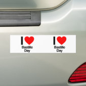 私はバスティーユ日が大好き バンパーステッカー (車上)