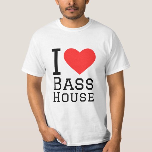 私はバスハウスが大好きだ Tシャツ (正面)