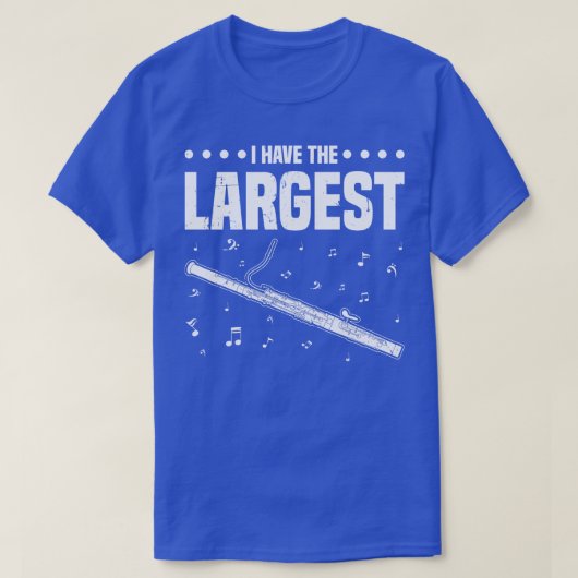 私はバスーンで一番大きな選手を持っている Tシャツ (デザイン正面)