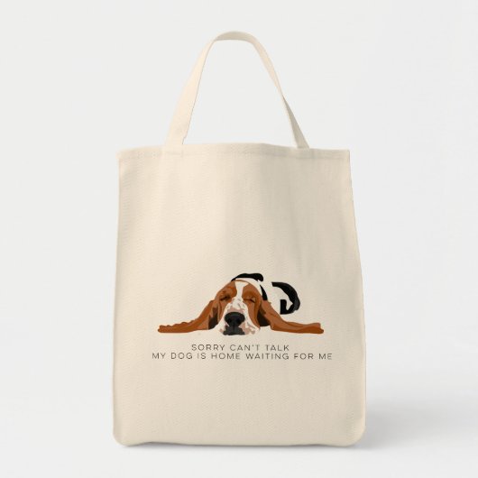 私はバセットハウンドを話すことができません トートバッグ (正面)